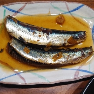 フライパン de　煮魚♪いわしの生姜煮